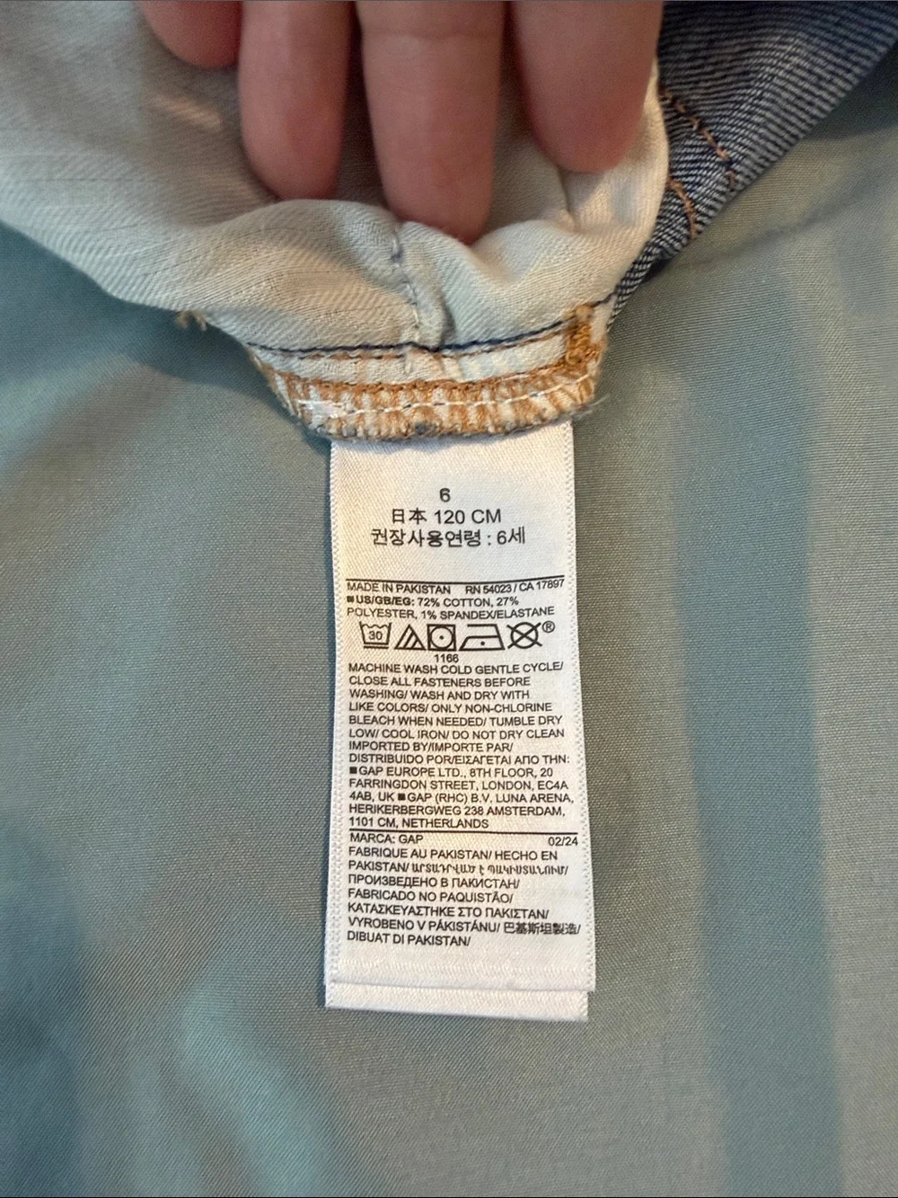 GAP Girls Denim Shorts - Light Blue Frayed Hem